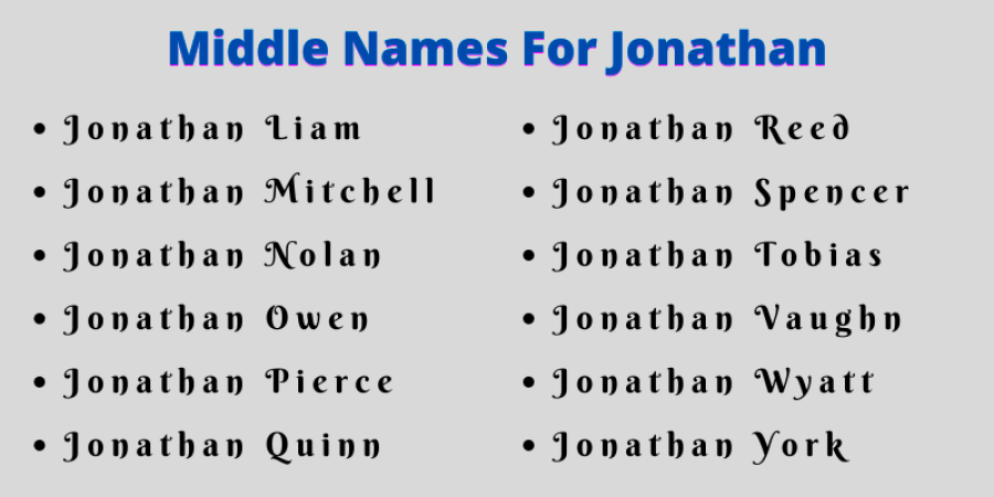 25 Perfect Middle Names for Jonathan (With Meanings)