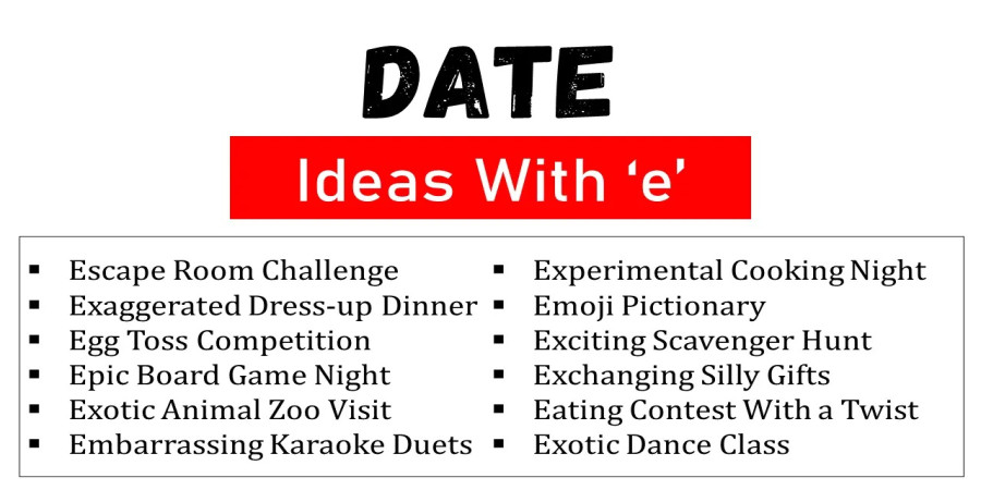 Exploring Exciting Date Ideas that Start with "E"